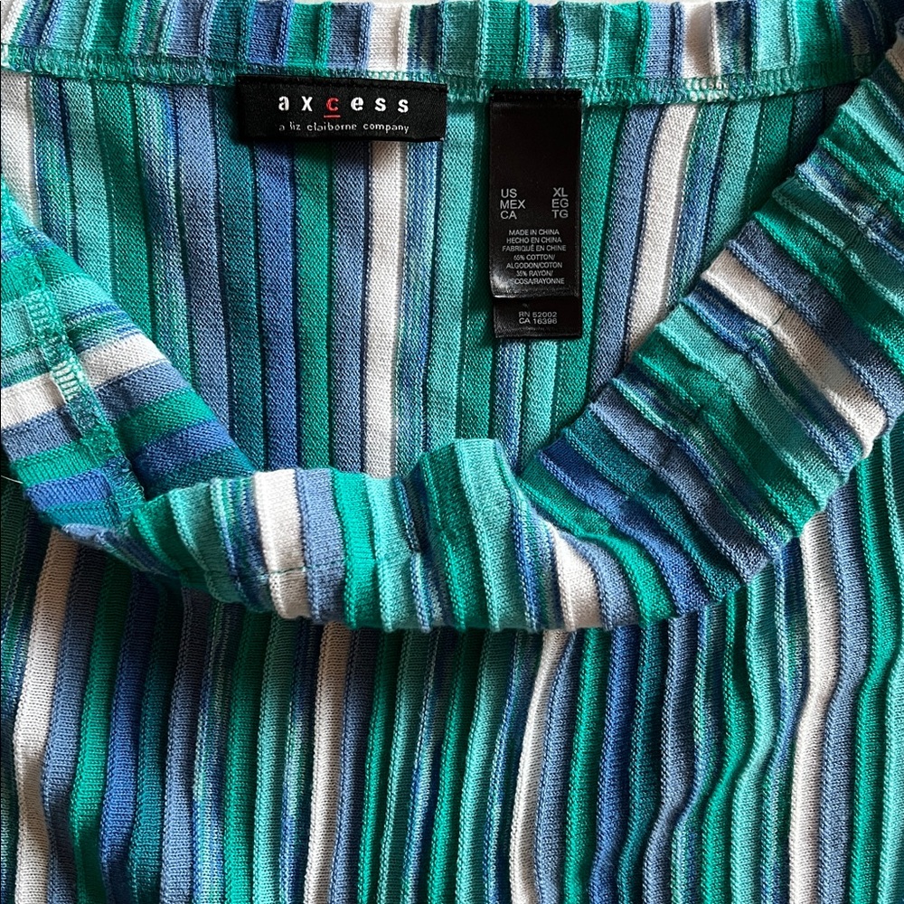 axcess Multicolor Striped long sleeve top - Picture 3 of 4